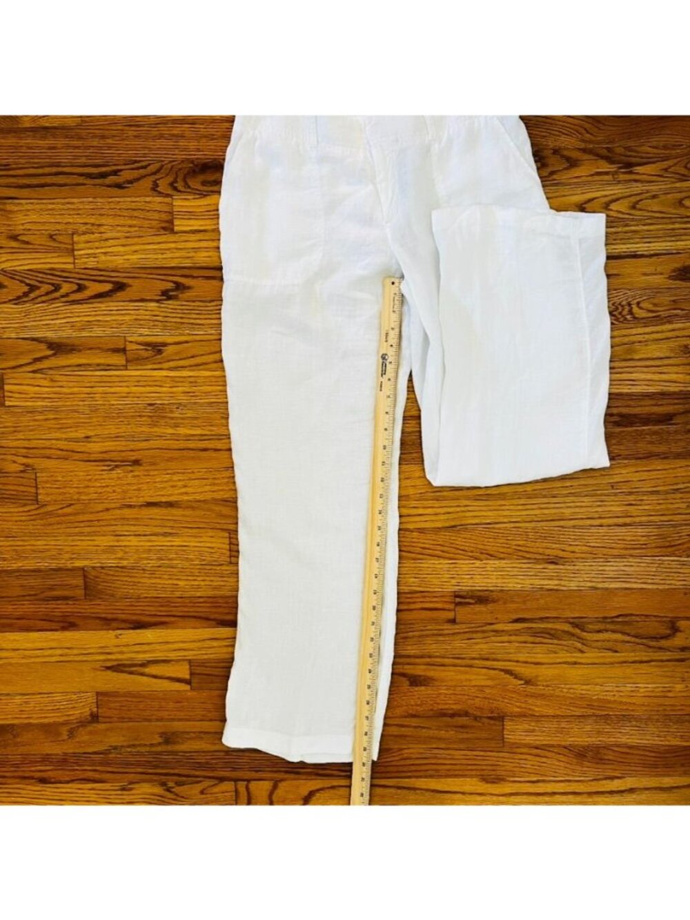 Banana Republic Womens Sz 6 White Linen Pants Lightweight Euro Summer Resort - Picture 11 of 14